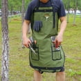 thumbnail image 5 of Outdoor Apron with Pockets, Canvas Material Green 88x60cm, Durable & Water Resistant for Easy Cleaning, Perfect for Camping, Grilling, Picnics and Outdoor Cooking Activities,Vsgery, 5 of 9