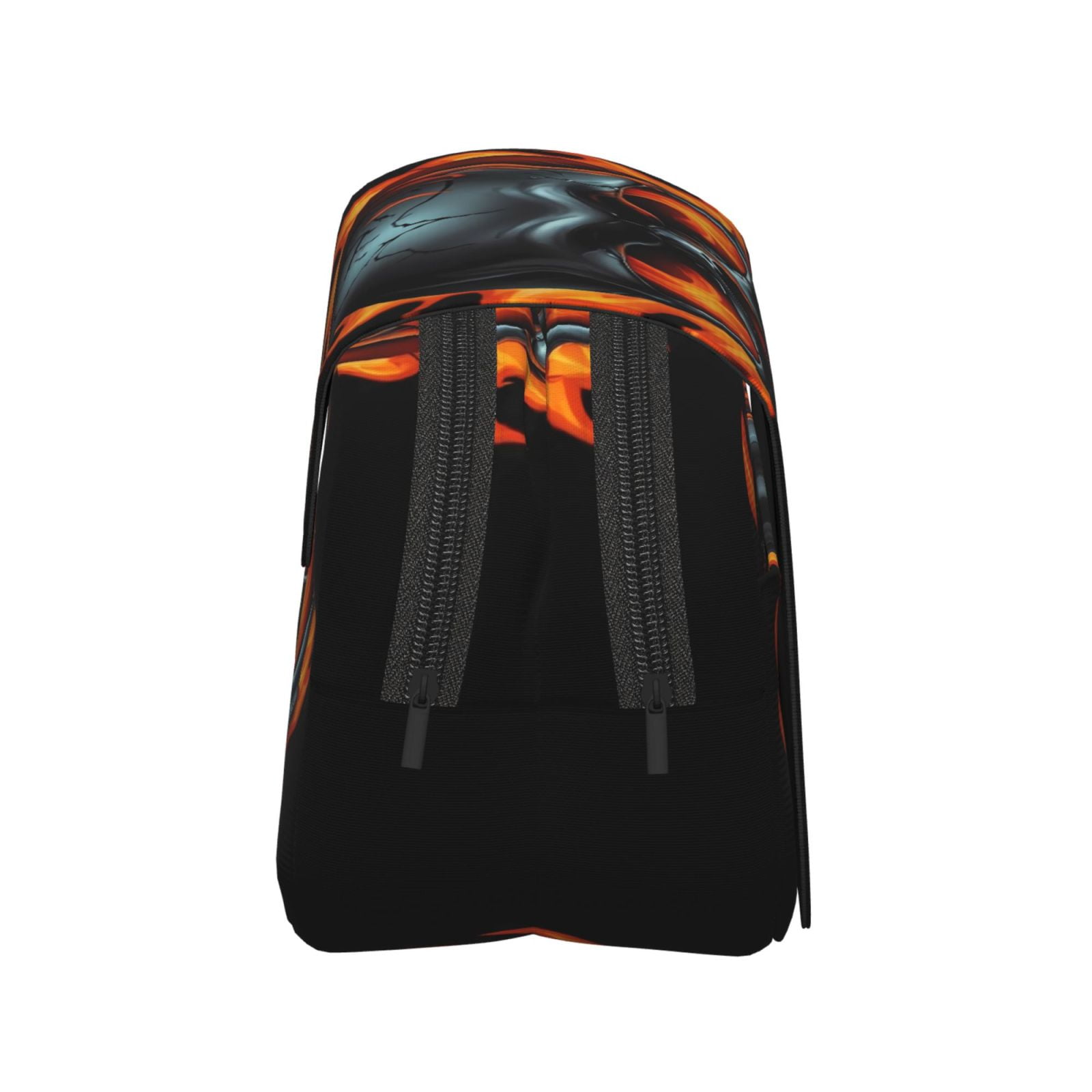Rateoe Flame Metal Skull Pattern Double Clamshell Pen Case, Storage Organizer with Two Zipper Compartments– Holds Up to 50 Pencils & Pens