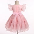 thumbnail image 5 of IDOPIP Toddler Kids Girls Sequin Star Tutu Dress Ruffle Sparkle Tulle Wedding Party Princess Dress, 5 of 8