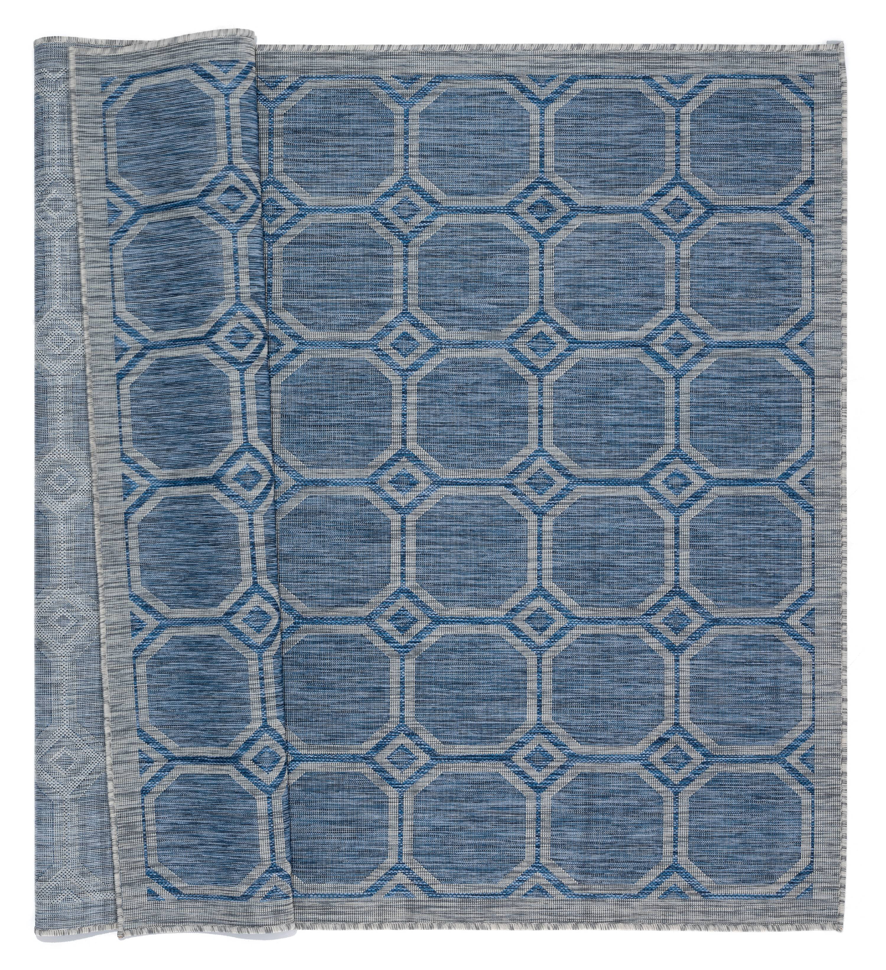 United Weavers Mali Madina Contemporary Geometric Area Rug, Blue, 7'10" x 10'6"