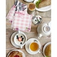 thumbnail image 4 of Spring Easter Kitchen Dish Towels for Drying Dishes Set of 3, Cute Rabbits Ears Bow Daisy Floral Pink Plaid Waffle Weave Microfiber Hand Tea Bathroom Towels Quick Dry & Absorbent Towel 15.7x23.6, 4 of 7