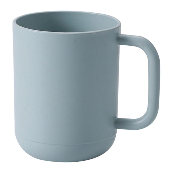 Plastic Mouthwash Cup PP Material 400ml Capacity Reusable Drinking Mug with Handle Multi Color Toothbrush Tumbler for Bathroom Home Travel Dormitory and Countertop Personal Use