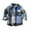 Blue, variant on HUANBAI Toddler Boys Girls Shirt Coat Jacket Plaid Long Sleeve Kids Lapel Button Tops Outwear 18-24 Months
