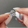 thumbnail image 2 of solitaire jewels 4TCW Oval Moissanite Hidden Halo Engagement Ring For Women, 10K White Gold, 2 of 5