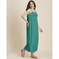 thumbnail image 3 of Moomaya Chic Frill Summer Dress For Women, Strappy Solid Maxi, Vacation Dress, 3 of 8