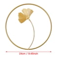 thumbnail image 2 of Viflosae Salon Rond Doré Feuille de Ginkgo Métal Suspension Murale Économies, 2 of 2