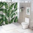 thumbnail image 7 of Orinice  Palm Leaf Shower Curtain Set Tropical Hawaii Jungle Aloha Palm Tree Banana Leaves Shower Curtains Home Decorative Waterproof Polyester Fabric Hooks  69x72, 7 of 7
