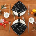 thumbnail image 7 of Coolnut Black Cat Cloth Napkins Set of 4, Reusable Washable Polyester Dinner Table Napkins for Family, Weddings, Parties, Home Decor, 20 x 20 Inch Washcloth Gift, 7 of 7