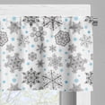 thumbnail image 5 of Ambesonne Snowflake Valance & Curtain, Lace Style Winter, 55"x36", Blue Black White, 5 of 6