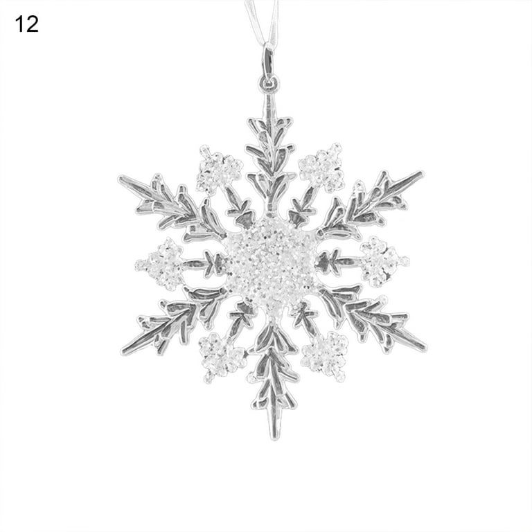 Ludlz Winter Christmas Hanging Snowflake Decorations, Snowflakes Garland  1PCS 3D Glittery Large White Snowflake for Christmas Winter Wonderland  Holiday New Year Party Home Decorations 