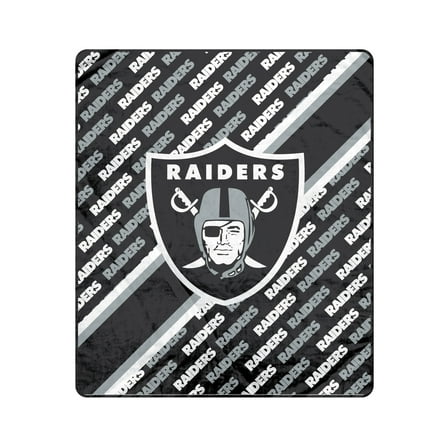 Pegasus Las Vegas Raiders 60" x 70" Diagonal Lined Wordmark Ultra Soft Blanket
