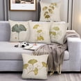 thumbnail image 4 of Funda de almohada de lino con hoja de ginkgo Simple, funda de almohada para sofá y sala de estar, 2 uds., 4 of 5