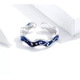 thumbnail image 2 of Anillo Van Gogh Zig Zag de plata 925 bañada en rodio, 2 of 2