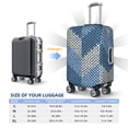 thumbnail image 4 of Hirioo Cozy Knitted Blue Chevron for Elasticity Suitcase Cover (No luggage Included) Durable Luggage Protector Fits 18-32 Inch Luggage-Large, 4 of 7
