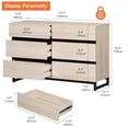 thumbnail image 5 of WAMPAT 3-in-1 Modern Wood Dresser, 12 Drawers & Metal Base, Closet Storage Organizer for Bedroom,Beige, 5 of 10