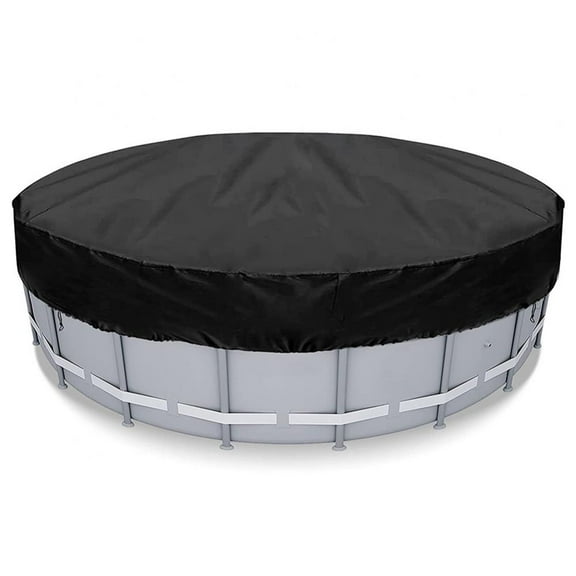 6 Ft Round Pool Cover, Solar Covers for Above Ground Pools, Inground Pool Cover Protector with Drawstring Design Increase Stability, Hot Tub Cover Ideal for Waterproof and Dustproof (Black)