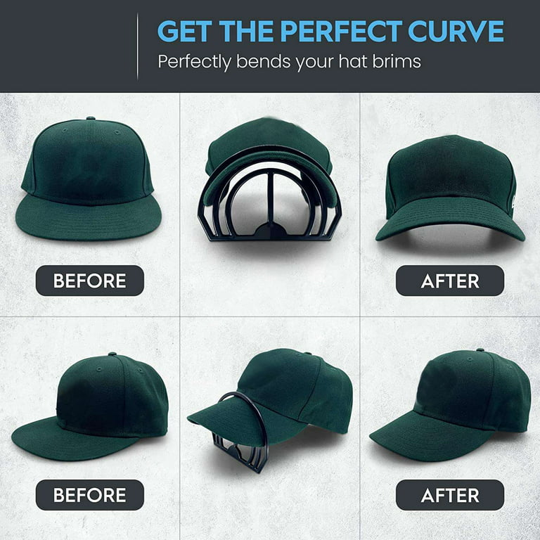 Hat Brim Bender 4-Pack Hat Curving Band Hat Shaper with Two Curve Options  No Steaming Required Convinent for All Types of Hats