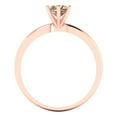thumbnail image 4 of Solitaire Engagement Ring for Women - 0.5ct Yellow Moissanite in 18K Rose Gold Promise Ring, 4 of 6