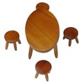 thumbnail image 4 of 1:12 casa de muñecas mesa redonda sillas casa de muñecas mano de obra exquisita conjunto de muebles en miniatura, 4 of 9