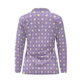 thumbnail image 3 of Uorisanigo Purple Polka Dots Women's Long Sleeve Golf Shirt Soft Zip Up Collar Athletic Polo Workout Tops Casual Fashionable Workout Tops for Women, 3 of 7