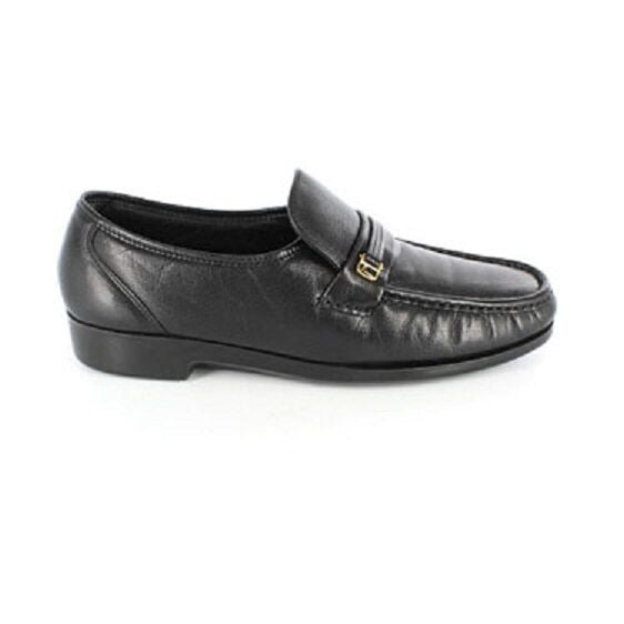 Florsheim Mens Shoes Riva Black Dress Slip On Leather 17088-01 EEE 
