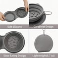 thumbnail image 4 of 2-in-1 Collapsible Dog Bowl for Travel, Portable Dog Water Bowl with Carabiner Clip, Foldable Silicone Food Dish for Pets Outdoor Hiking Camping Walks&nbsp;(Yellow), 4 of 7