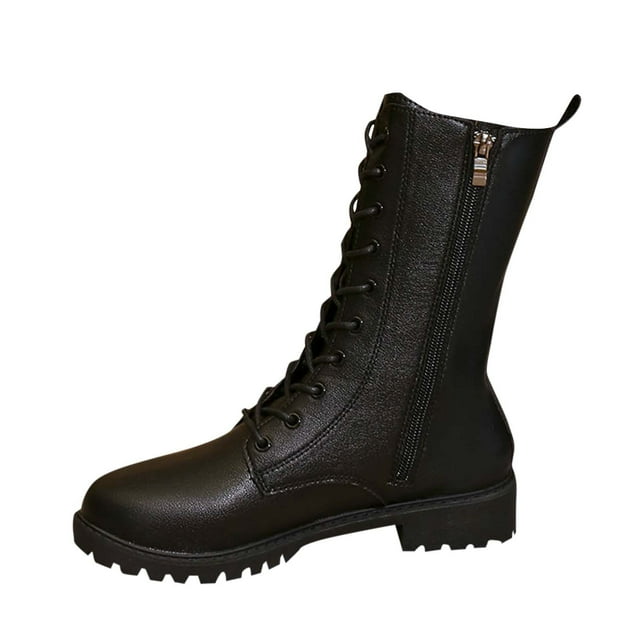 Bottes Mi-Mollet à Talons Bas pour Femmes - Style Polyvalent Automne/hiver avec Fermeture Éclair Latérale Accrocheuse