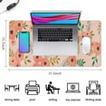 thumbnail image 5 of Pink Flowers with a Pink Background Mousepad Gaming Pad Mouse Waterproof Washable for Office Home Work Gaming Gift Tables Mousepads Rubber Base Mousepad with Stitched Edges 35.4x15.7inches, 5 of 7