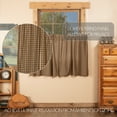 thumbnail image 4 of VHC Brands Ridge Plaid Cotton Rustic Kitchen Curtains Rod Pocket Hanging Loops 36x36 Tier Pair, Cedar Green, 4 of 5