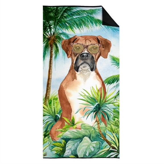 Carolines Treasures CK3020TWL3060 Boxer Premium Beach Towel 30W X 60H multicolor