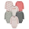 Gerber Baby Girls Onesies Brand Bodysuits, 6-Pack (Newborn to 6/9 Months)