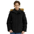 thumbnail image 2 of Wantdo Boy's Winter Coat Warm Puffer Coat Windproof Ski Jacket with Hood Black 8, 2 of 7
