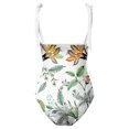 thumbnail image 3 of Aayomet Swimsuits Tummy Control Bathing Suit for Women Modest V Neck Swimwear,Green L, 3 of 4