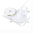 thumbnail image 3 of Cargador inalámbrico, cargador inteligente inalámbrico multifuncional cuatro en uno para iOS, teléfono móvil, reloj, auriculares de escritorio, cargador rápido inalámbrico de 15 W, soporte para teléfo, 3 of 6
