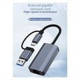 thumbnail image 5 of Gigabit Ethernet USB Type-C Data Transfer 1000Mbps RJ45 Ethernet Adapter for Laptop HDD Game Console, 5 of 5
