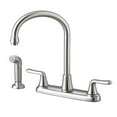 thumbnail image 2 of American Standard Colony Soft 2-Handle High-Arc Kitchen Faucet with Side Spray in Stainless Steel, 2 of 3
