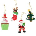 thumbnail image 4 of Blantye 4pcs/Set Santa Claus Pendant Xmas Hanging Ornaments Decorations Magnets Refrigerator Stickers Gifts, 4 of 8