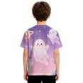thumbnail image 5 of Grblisyd Halloween Boys Girls Short Sleeve Shirts Kids Crewneck T-Shirts Summer Pumpkin Ghost Print Tops Graphic Tees 5-14 Years, 5 of 6