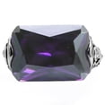 thumbnail image 3 of Luxe Jewelry Designs Women's Stainless Steel Solitaire Ring with AAA Grade Cubic Zirconia Amethyst -, 3 of 4