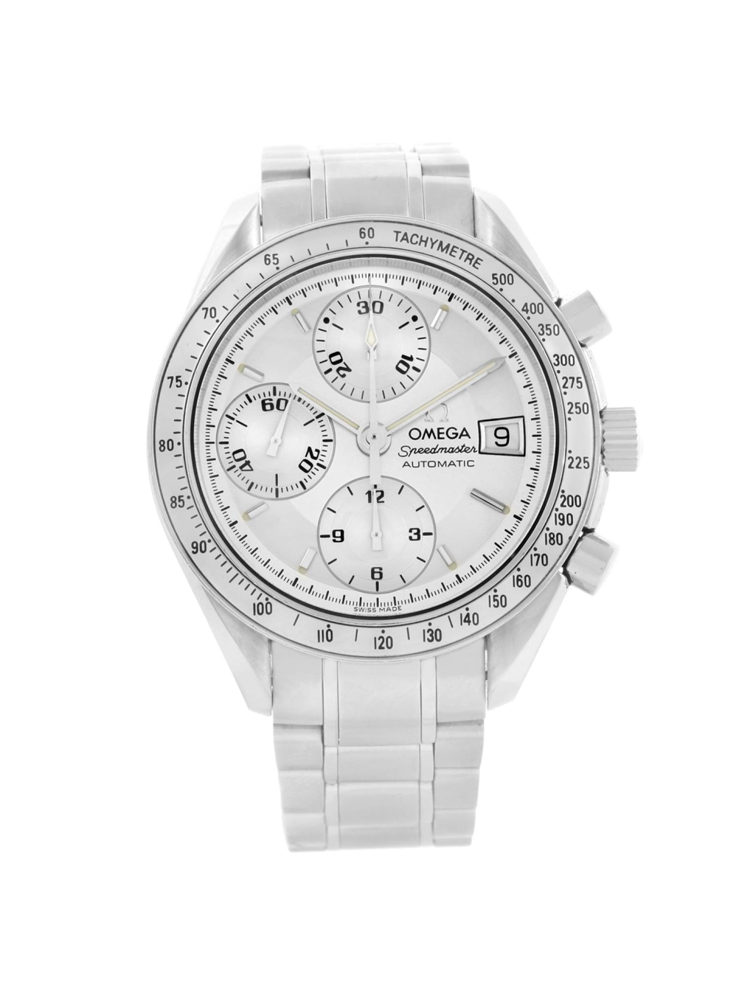 Omega Mens Speedmaster 39mm Watch 1929934CB0 PreOwned