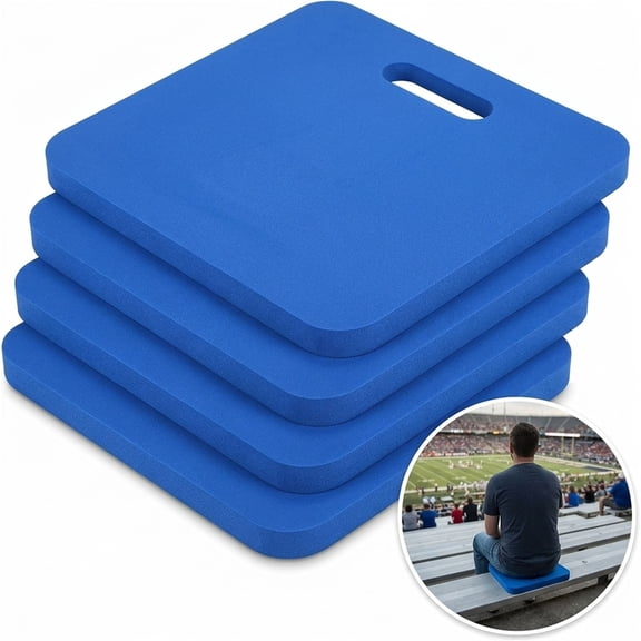 NOGIS Portable Stadium Bleacher Cushion Seat Pad 4 Pack Hard & Strong Stadium Seat Sturdy EVA Foam Cushion Outdoor Seating for Spectating Sport Camping