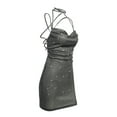 thumbnail image 6 of vera natura Female Bodycon Dress, Glitter Sleeveless Spaghetti Strap Backless One-Piece Summer Outfit, 6 of 9