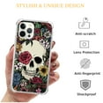 thumbnail image 2 of Floral Skull Case for iPhone 12 Pro Max,Aesthetic Art Design Pattern TPU Shock-proof Cover Case, 2 of 5