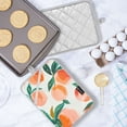 thumbnail image 5 of Peach Fruit Oven Mitts 2 Pcs Pot Holders Sets Heat Resistant for Kitchen Cooking Baking 7"x9.8", 5 of 7