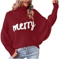 thumbnail image 2 of FDGIU Women's Turtleneck Sweater - Long Sleeve Soft Knit Pullover for Merry Xmas Christmas Valentine Holiday Party Outfit, 2 of 7