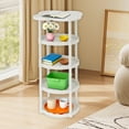 thumbnail image 6 of InsCrazy Stackable Storage Rack Cream Style Sofa Side Table Small Coffee Table for Kitchen Bathroom Laundry Room Office, 6 of 6
