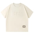 thumbnail image 4 of sususu Mens Plain T Shirts , Men's Undershirts , Fashionable Stamp Print Crew Neck Short Sleeve Tee For Men Casual Comfort Fit Basic Top Daily Wear Summer T-Shirt, 4 of 4