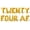 Gold, variant on Letter Balloons - TWENTY FOUR AF 16" Inch Alphabet Letters Foil Mylar Balloon 24th Birthday Party Banner (Blue)