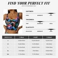 thumbnail image 7 of Fotbe Tropical Palm Leaves Pattern Womens' Sports Bra Longline Wirefree Padded with Medium Support Sports Moisture-Wicking Workou Vest,Tank Top-, 7 of 7