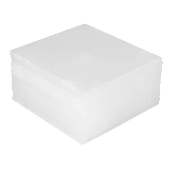 10Pcs Single CD Boxes Transparent DVD Cases Plastic DVD Holders CD Storage Accessory